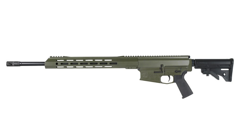 BC-10 .243 Right Side Charging Forged Rifle, 20" Black Nitride Heavy Barrel, 1:8 Twist, Rifle length Gas System, 15" MLOK Split Rail