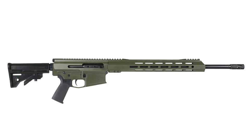 BC-10 .243 Right Side Charging Forged Rifle, 20" Black Nitride Heavy Barrel, 1:8 Twist, Rifle length Gas System, 15" MLOK Split Rail