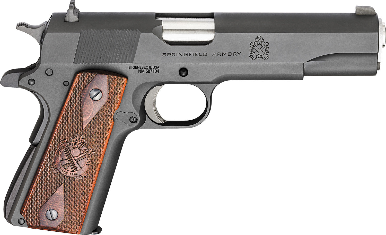 Springfield Armory PB9108LCA 1911 Mil-Spec *CA Compliant 45 ACP 5" 7+1 Black Parkerized Frame Black Parkerized Carbon St