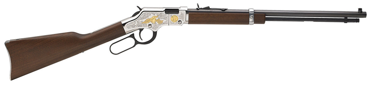 Henry H004SAT Golden Boy 2nd Amendment Tribute 22 Short,Long,LR 16 LR/21 Short 20" Nickel Plated American Walnut Right H