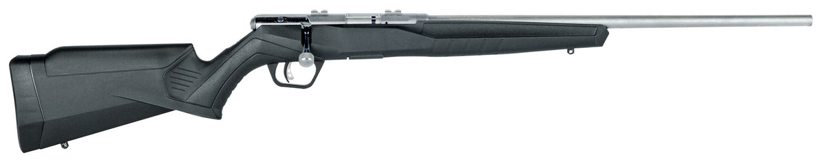 Savage Arms 70502 B Series FVSS Full Size 22 WMR 10+1 21" Matte Button Rifled Barrel, Matte Drilled & Tapped Stainless S