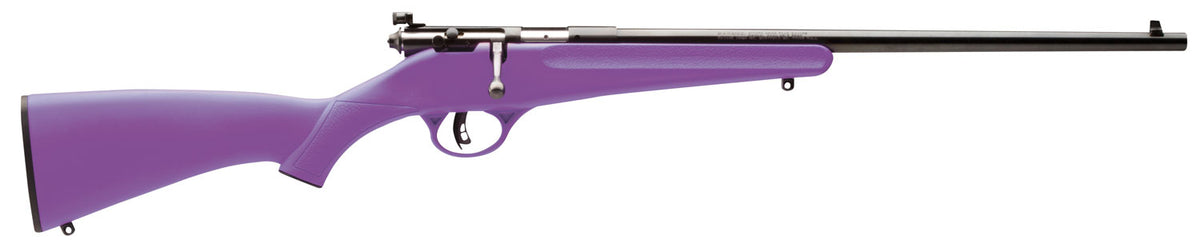 Savage Arms 13783 Rascal  Youth 22 LR 1rd 16.13" Matte Black Sporter Barrel, Matte Black Carbon Steel Receiver, Purple F