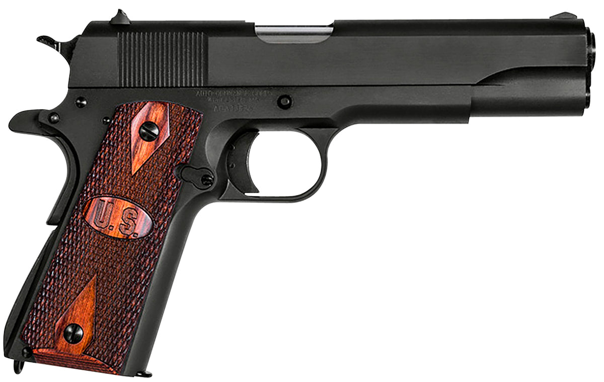 Auto-Ordnance 1911BKOW 1911 A1 GI Spec 45 ACP 7+1, 5" Stainless Steel Barrel, Matte Black Serrated Carbon Steel Slide & 
