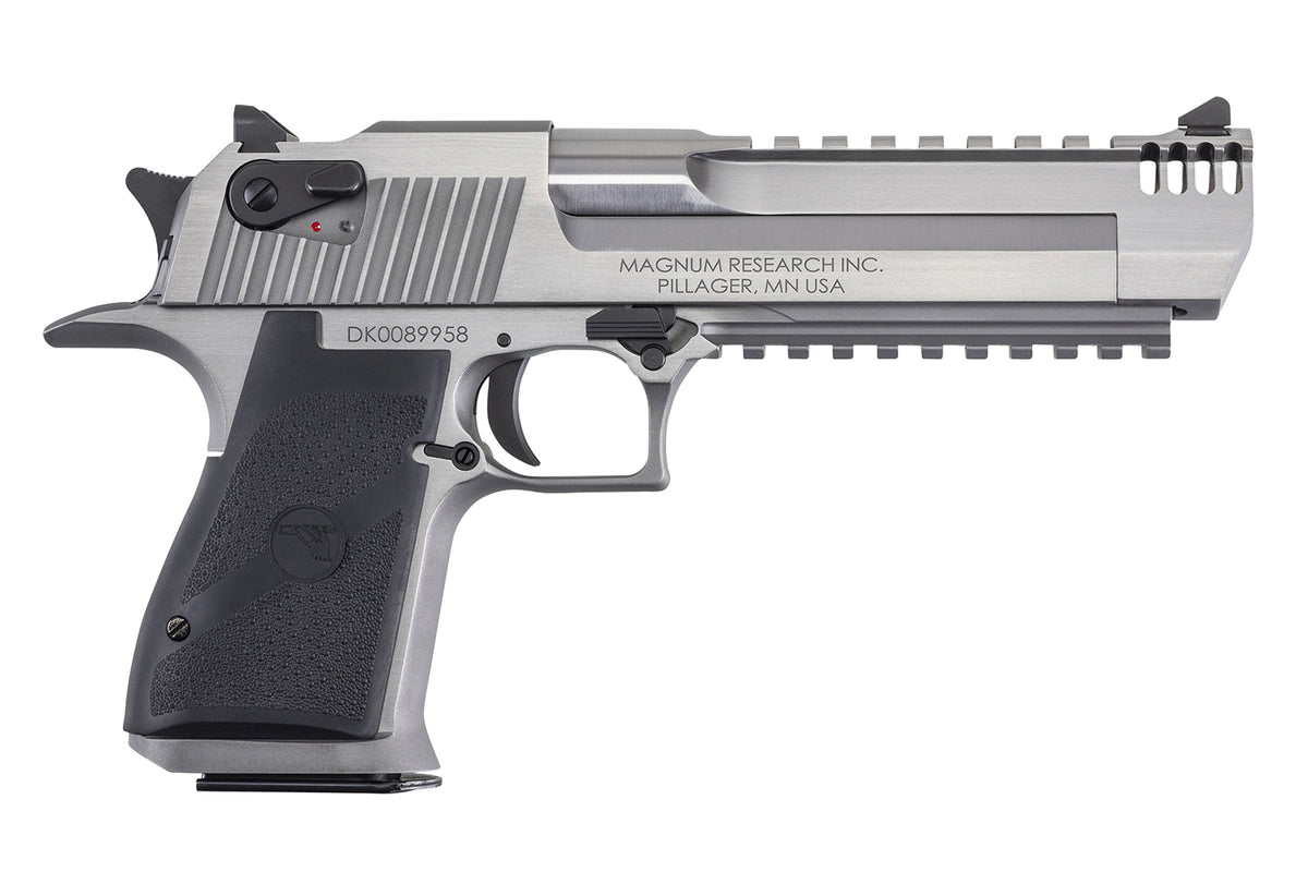 Magnum Research DE44SRMB Desert Eagle Mark XIX 44 Rem Mag 6" with Muzzle Brake 7+1 Overall Stainless Steel Black Polymer