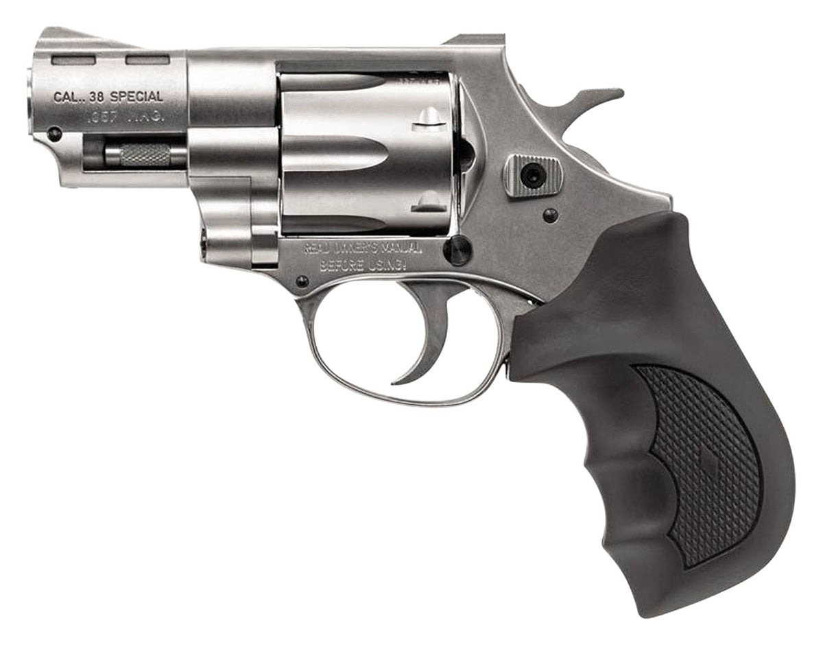Weihrauch Guns 770127 Windicator  357 Mag 6rd Shot 2" Nickel Steel Barrel & Cylinder w/Aluminum Frame Black Rubber Grip