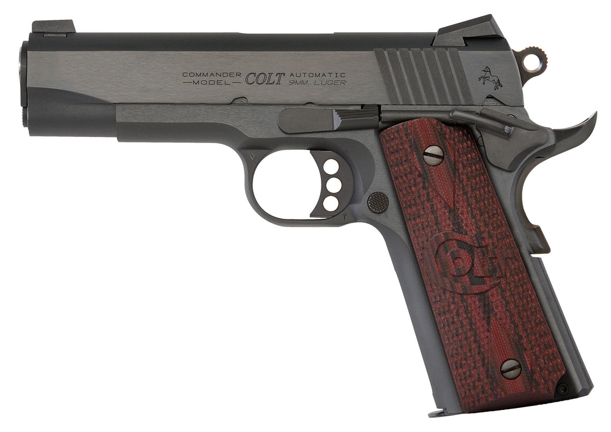 Colt Mfg O4942XE Commander Combat 9mm Luger 9+1 4.25" Steel Barrel, Blued Serrated Carbon Steel Slide, Blued Carbon Stee