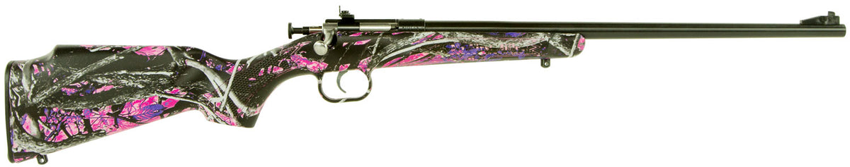 Crickett KSA2160 Youth  22 LR 1rd 16.12" Barrel & Receiver, Fixed Front/Adjustable Rear Peep Sight, Hydro Dipped Muddy G