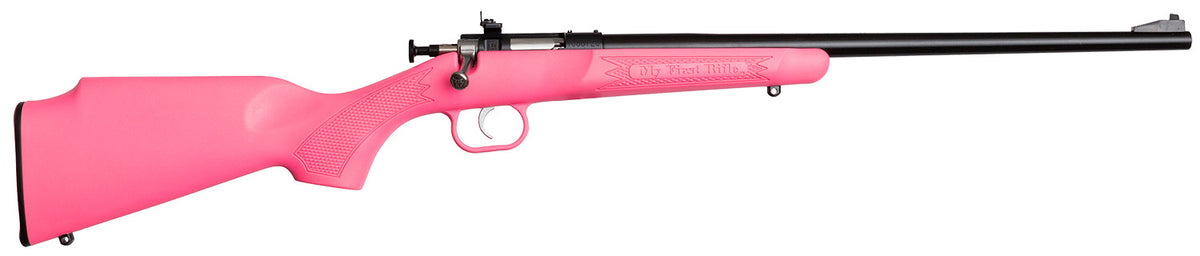Crickett KSA2220 Youth  22 LR 1rd 16.12" Blued Single Shot Barrel, Blued Stainless Steel Receiver, Pink Fixed Synthetic 