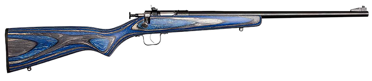 Crickett KSA2222 Youth  22 LR 1rd 16.12" Blued Barrel & Receiver, Fixed Front/Adjustable Rear Peep Sights, Blue Laminate