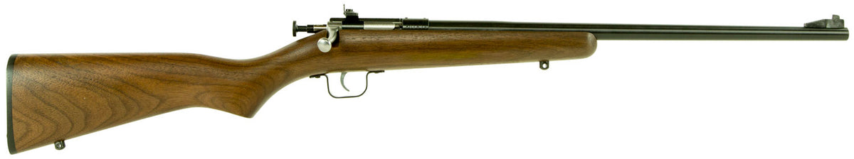Crickett KSA2238 Youth  22 LR 1rd 16.12" Blued Barrel & Receiver, Fixed Front/Adjustable Rear Peep Sights, Walnut Stock 