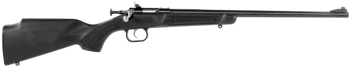 Crickett KSA2280 Youth  22 WMR 1rd 16.12" Blued Barrel & Receiver, Fixed Front/Adjustable Rear Peep Sights, Black Synthe