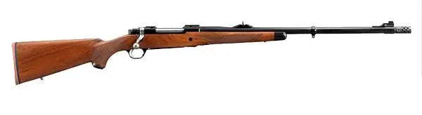 RUGER HAWKEYE AFRICAN 375 RUGER 23" SATIN BLUED BBL, 3RD, THREADED 5/8X18, AMERICAN WALNUT