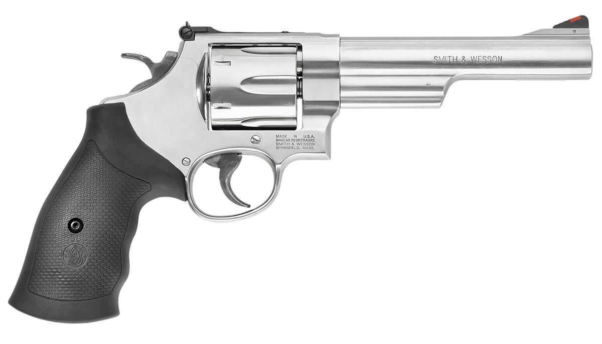 Smith & Wesson 163606 Model 629  44 Rem Mag or 44 S&W Spl Stainless Steel 6" Barrel & 6rd Cylinder, Satin Stainless Stee
