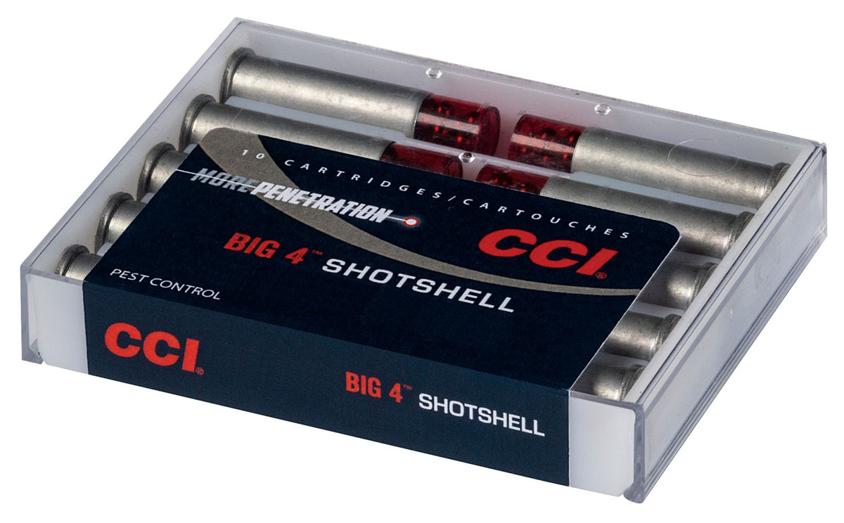 CCI 3712CC Big 4 Shotshell 9mmLuger 45gr #4Shot 10 Per Box/20 Case
