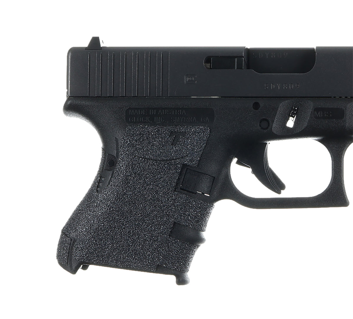 Talon Grips 105G Adhesive Grip  Compatible w/Glock 26/27/28/33/39 Gen3, Black Textured Granulate