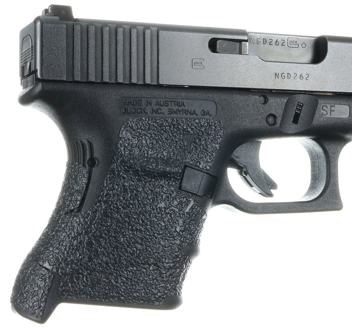 Talon Grips 107R Adhesive Grip  Compatible w/ Glock 29SF/30SF/30S/36 Gen3, Black Textured Rubber