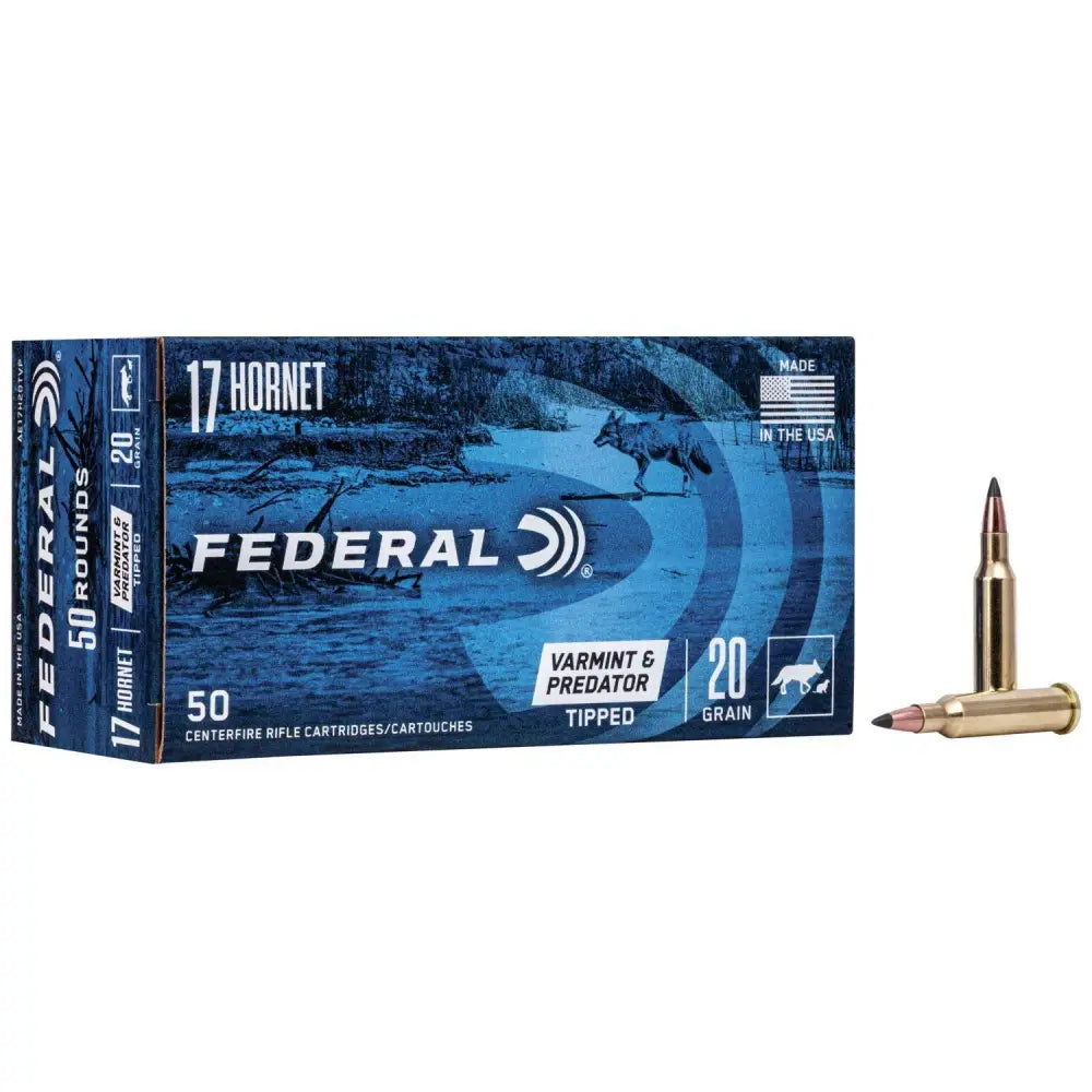FEDERAL 17 HORNET 20GR TIPPED 50 RD/BX 10 BX/CS
