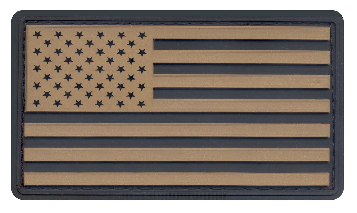 Rothco PVC US Flag Patch With Hook Back