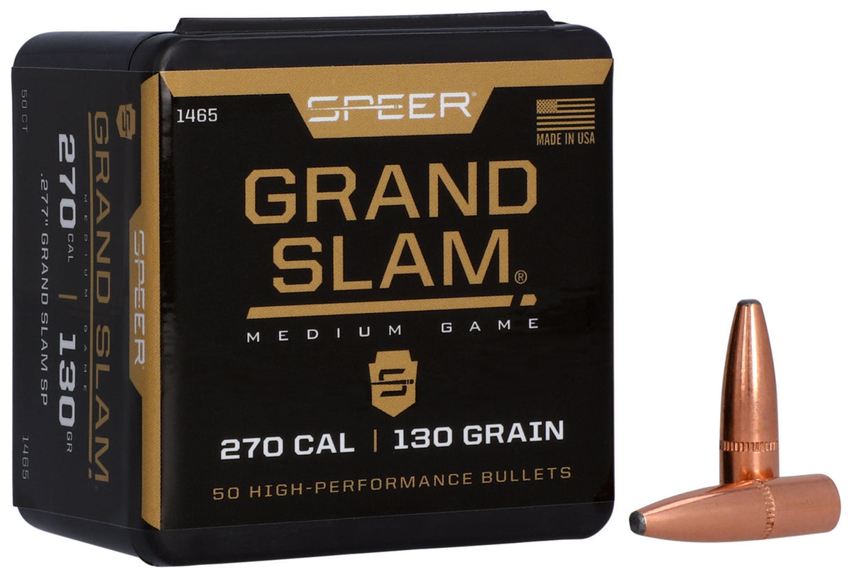 Speer 1465 Grand Slam  270Cal 130gr Soft Point 50 Per Box/5 Case