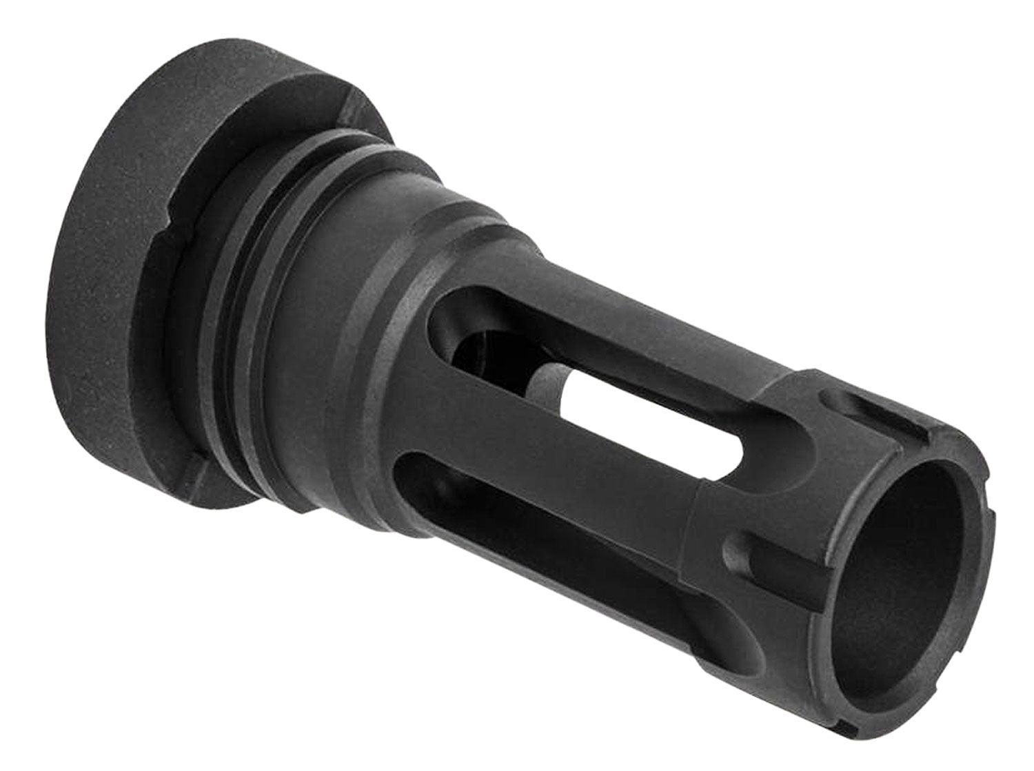 Yankee Hill 430228A QD Light Tactical Flash Hider made of Black Finish Steel with 1/2"-28 tpi Threads for 30 Cal AR-Plat