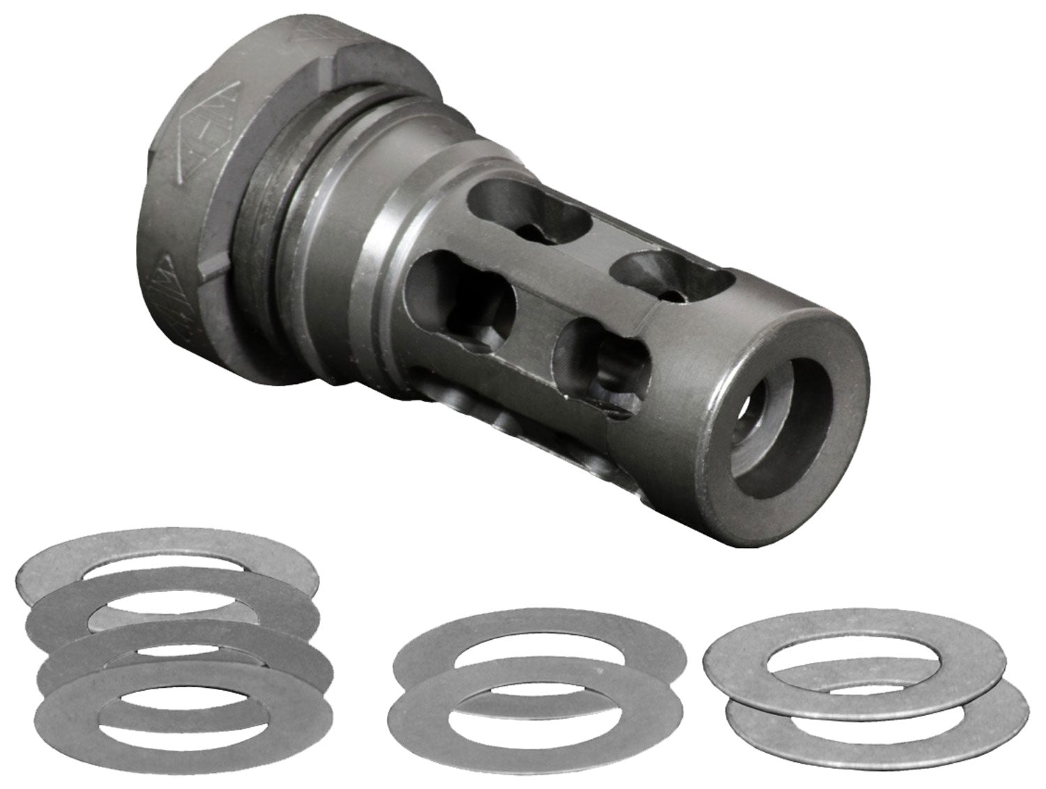 Yankee Hill 4302MB24A QD Light Tactical Muzzle Brake made of Black Finish Steel with 5/8"-24 tpi Threads for 30 Cal AR-P