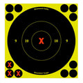 Birchwood Casey 34560 Shoot-N-C Reactive Target Self-Adhesive Paper Black/Yellow 6" X-Bullseye 60 Pack