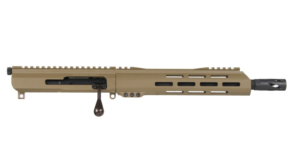 BC-15 .300 Blackout Flat Dark Earth Cerakote Bolt Action Style Complete Upper Assembly, 10.5" Parkerized Heavy Barrel, 1:8 Twist, 10" M-LOK Rail