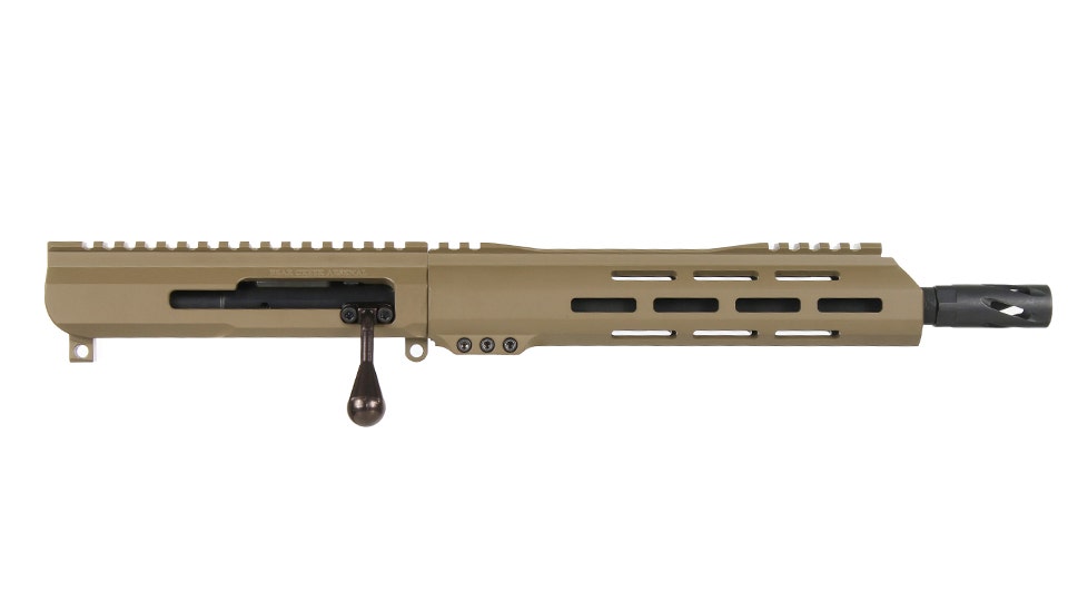BC-15 .300 Blackout Flat Dark Earth Cerakote Bolt Action Style Complete Upper Assembly, 10.5" Parkerized Heavy Barrel, 1:8 Twist, Hammer Forged, Bufferless, 10" M-LOK Rail