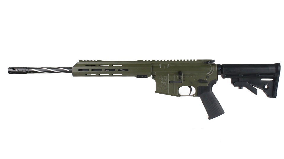 BC-15 .300 Blackout Rifle, 16" Black Nitride Stainless Heavy Barrel - 0.750, 1:8 Twist, Forging Lower, Bear Claw Flutes, Stainless 416R Carbine Length Gas System, MLOK, Split Rail