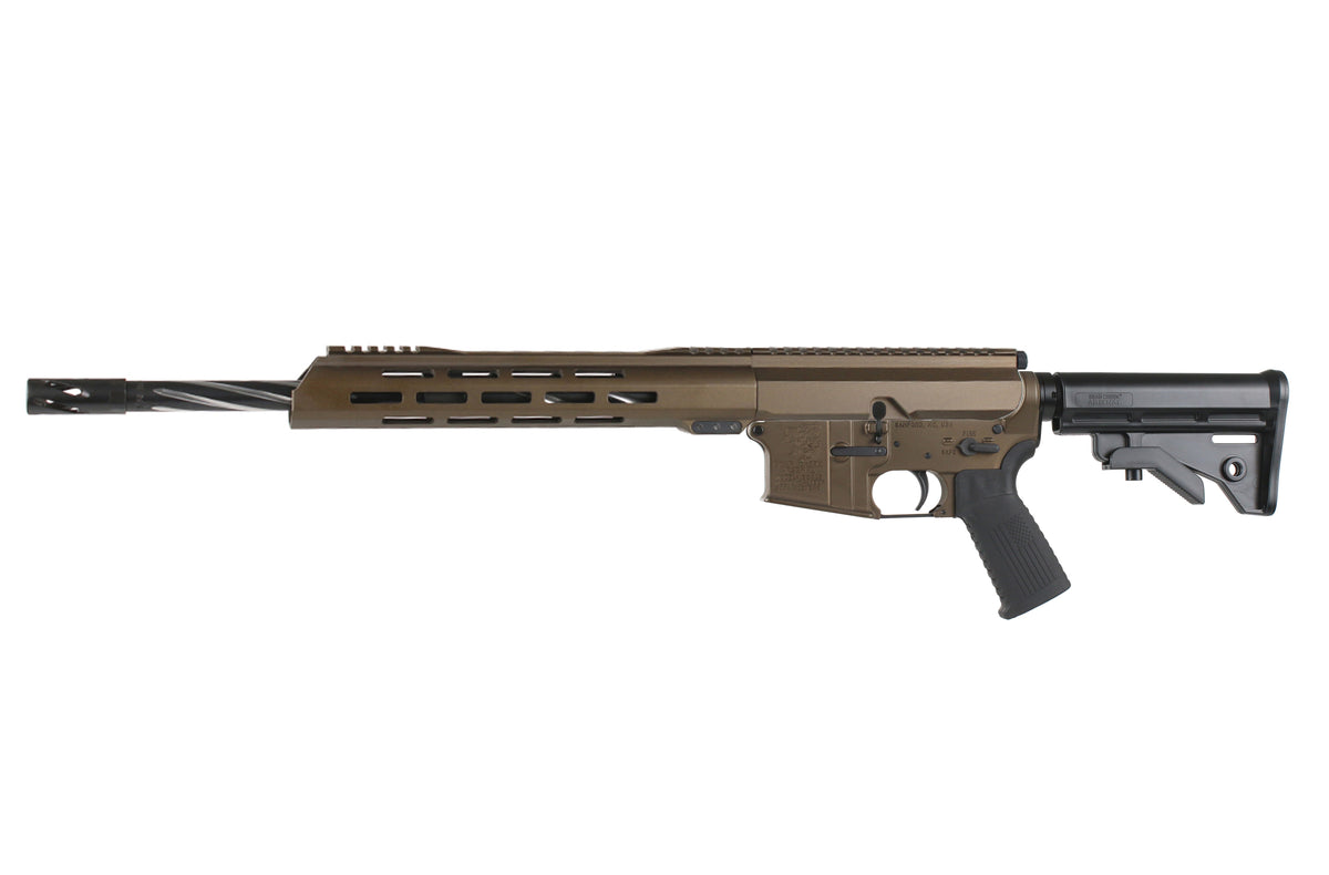 BC-15 5.56 NATO Midnight Bronze Cerakote Side Charging Complete Rifle, 16" Black Nitride Stainless Heavy Barrel, 1:8 Twist, Carbine Length Gas System, 12" M-LOK Rail