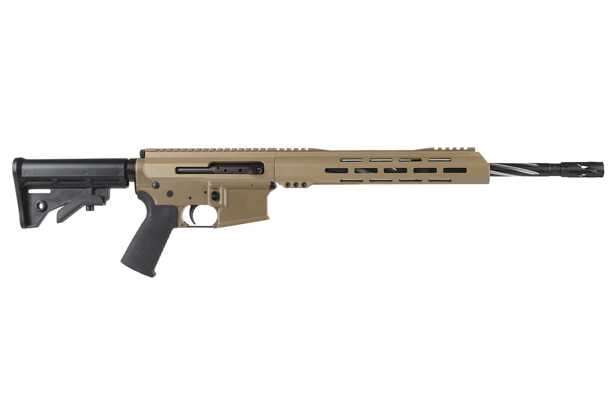 BC-15 5.56 NATO Flat Dark Earth Cerakote Side Charging Complete Rifle, 16" Black Nitride Stainless Heavy Barrel, 1:8 Twist, Carbine Length Gas System, 12" M-LOK Rail