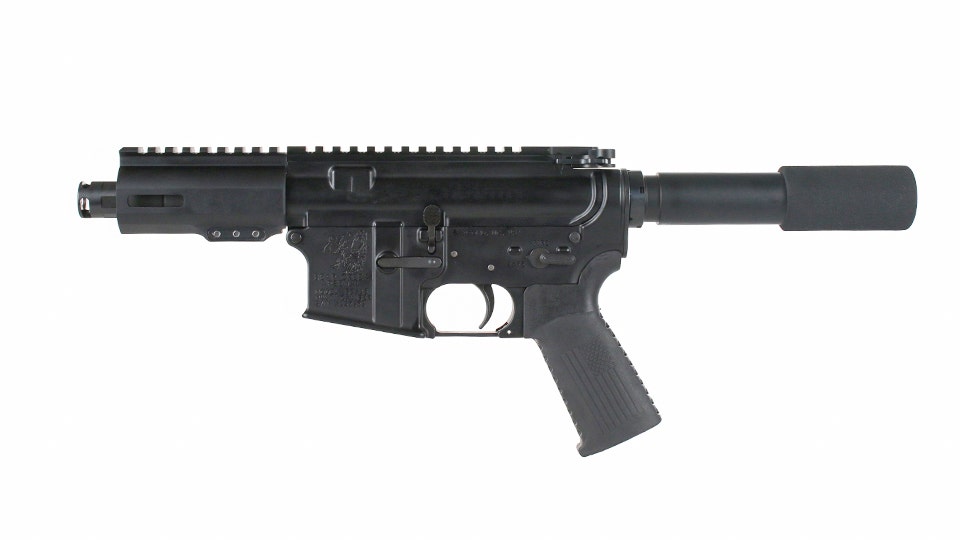 BC-15 .300 Blackout Pistol, 4.5" Parkerized Heavy Barrel, 1:7 Twist, Micropistol Length Gas System, 3.8" M-LOK Rail, Micro Flash Hider