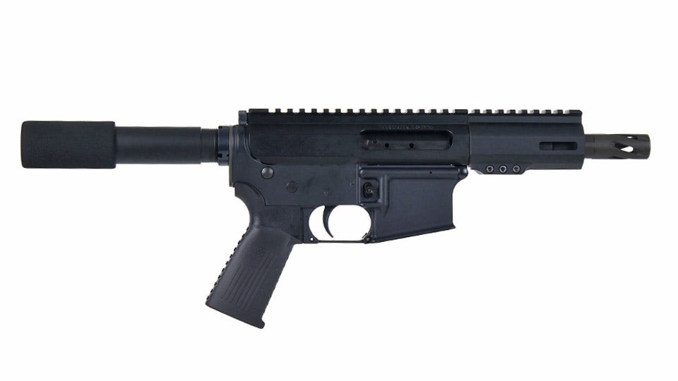 BC-15 .300 Blackout Left Side Charging Right Eject Complete Pistol, 4.5" Parkerized Heavy Barrel, 1:8 Twist, Hammer Forged, Micropistol Length Gas System, 4" M-LOK Rail