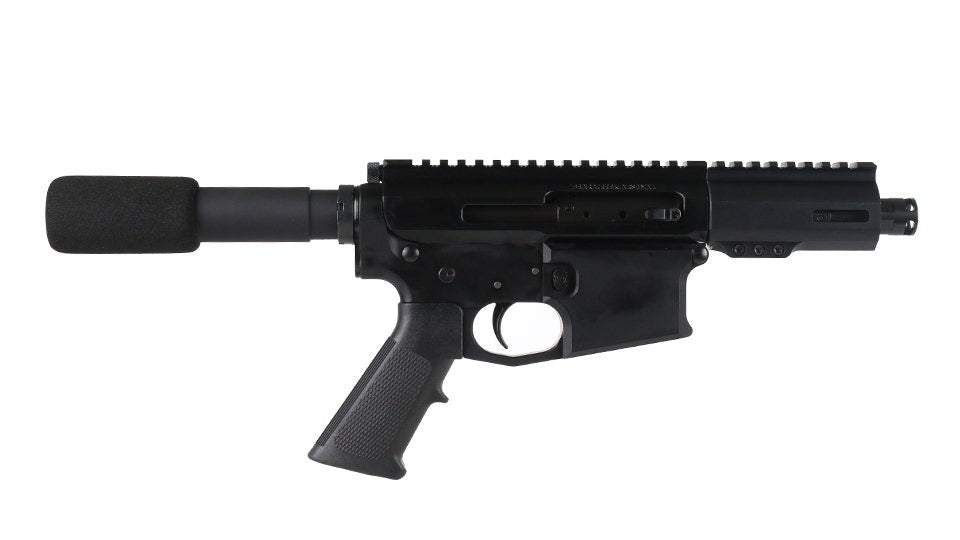 BC-15 5.56 NATO Side Charging Complete Pistol, 4.5" Parkerized Heavy Barrel, 1:7 Twist, Micropistol Length Gas System, 3.8" M-LOK Rail, Micro Flash Hider