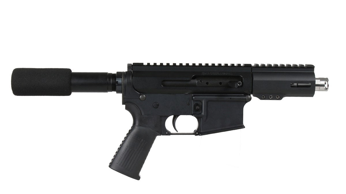BC-15 .300 Blackout Right Side Charging Complete Pistol, 4.5" Stainless Heavy Barrel, 1:8 Twist, Micropistol Length Gas System, 3.8" M-LOK Rail, Micro Flash Hider