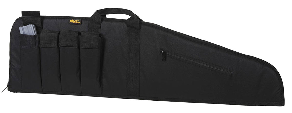 US PeaceKeeper P20045 MSR Case Water Resistant Black 600D Polyester w/ Brushed Tricot Liner 2" Padding & Lockable Zipper