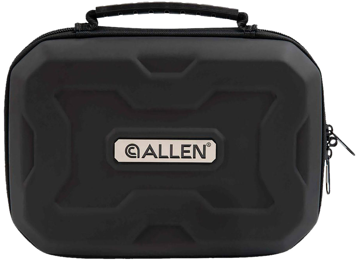 Allen 829 EXO  Handgun Case Black Polymer, Molded Carry Handle, Egg Crate Foam & Lockable Zippers 9" x 6.25" Interior Di