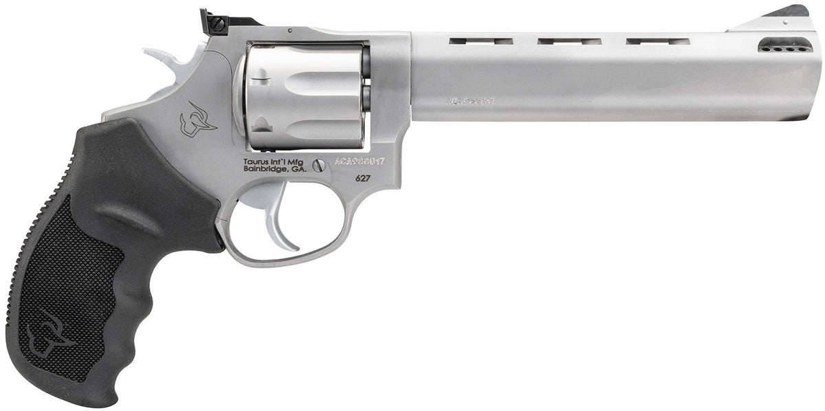 Taurus 2-627069 Tracker 627 Medium 357 Mag 38 Special +P 7 Shot 6.50" Matte Stainless Steel Ported Barrel, Cylinder & Fr