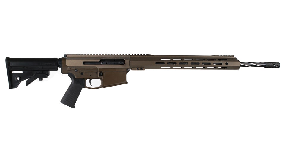 BC-10 .308 Right Side Charging Forged Rifle, 20" 416R SS Black Nitride Bear Claw Fluted Heavy Barrel, 1:10 Twist, Rifle Length Gas System, 15" MLOK Split Rail