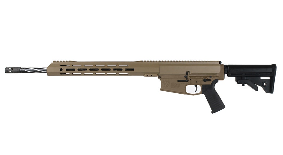 BC-10 .308 Right Side Charging Forged Rifle, 20" 416R SS Black Nitride Bear Claw Fluted Heavy Barrel, 1:10 Twist, Rifle Length Gas System, 15" MLOK Split Rail