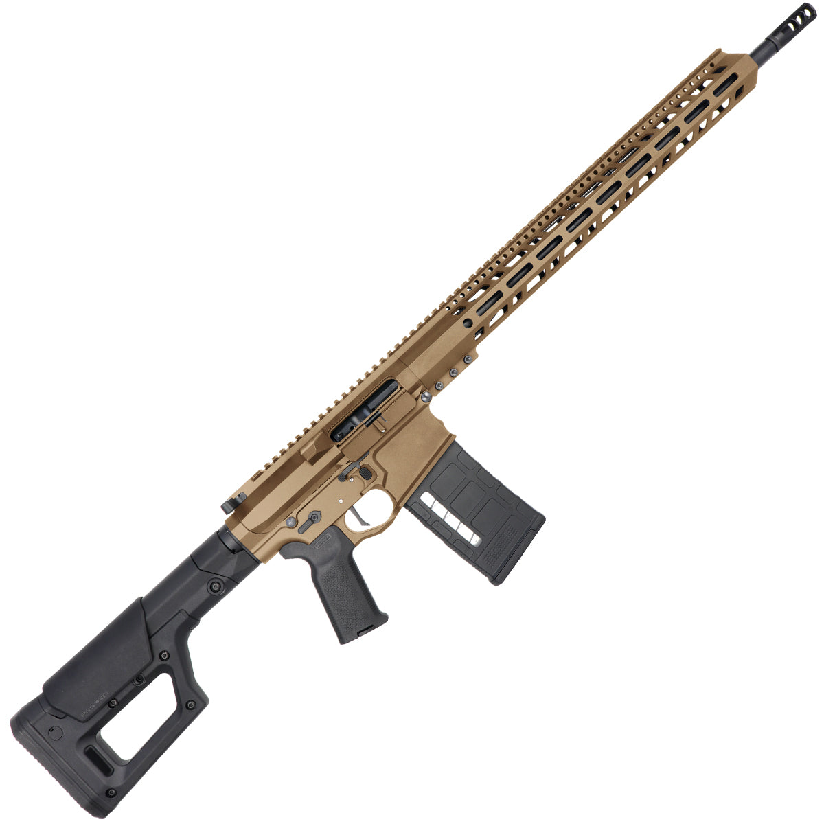 AR 6.5 Creedmoor Custom Semi Auto Rifle 20" Nitride Barrel 18" M-LOK Handguard Magpul PRS Stock - Bronze