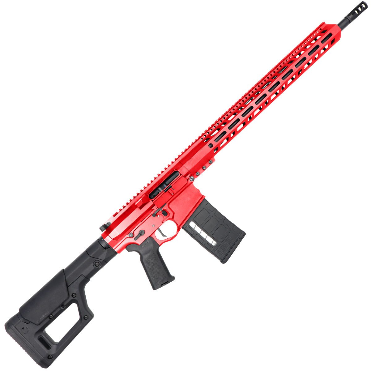 AR 6.5 Creedmoor Custom Semi Auto Rifle 20" Nitride Barrel 18" M-LOK Handguard Magpul PRS Stock- Red