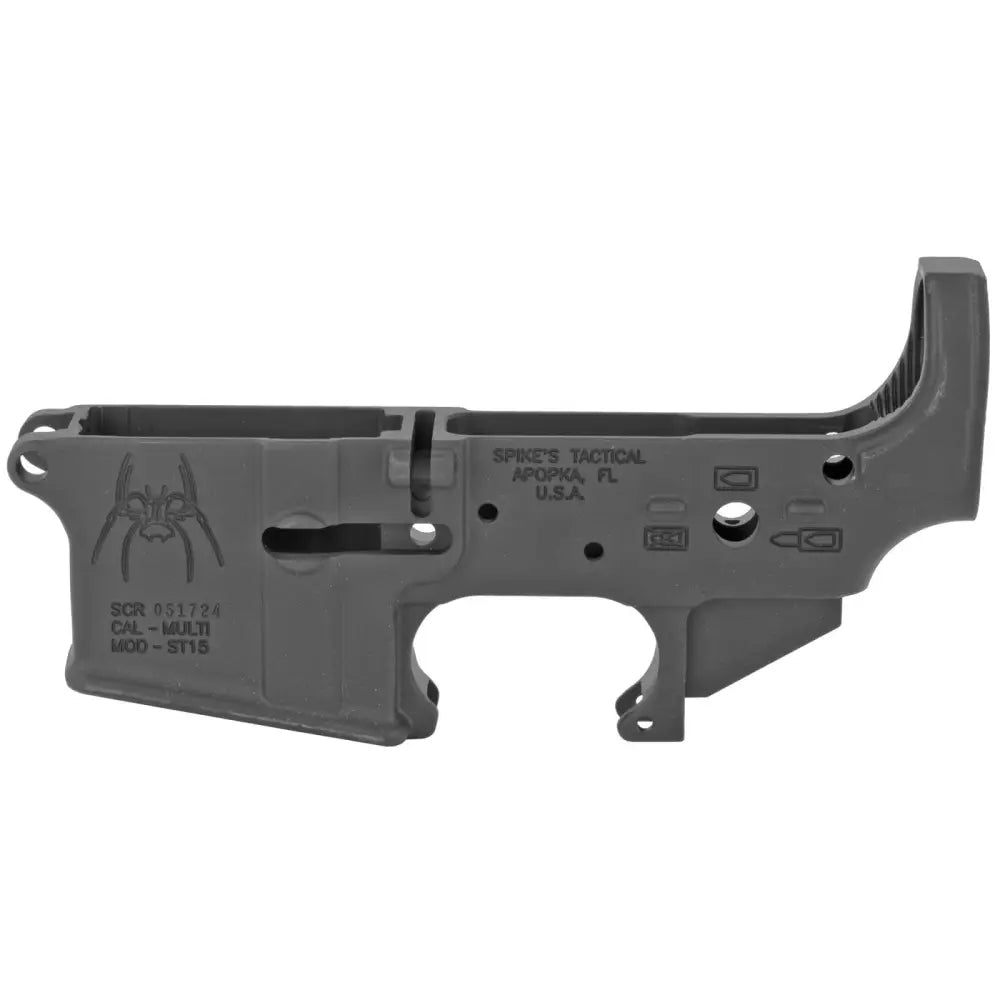 SPIKES TACTICAL STRIPPED LOWER RECEIVER MULTI CAL SPIDER LOGO