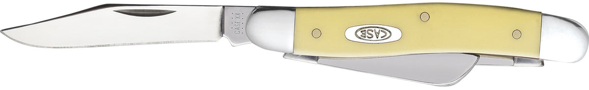 Case 00035 Stockman Medium 2.57"/1.88"/1.71" Folding Clip/Sheepsfoot/Spey Plain Tumble Polish Chrome Vanadium Steel Blad