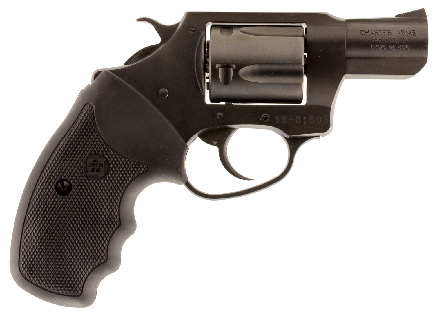 Charter Arms 63820 Undercover  Small 38 Special, 5 Shot 2" Black Nitride Stainless Steel Barrel, Cylinder & Frame, Black