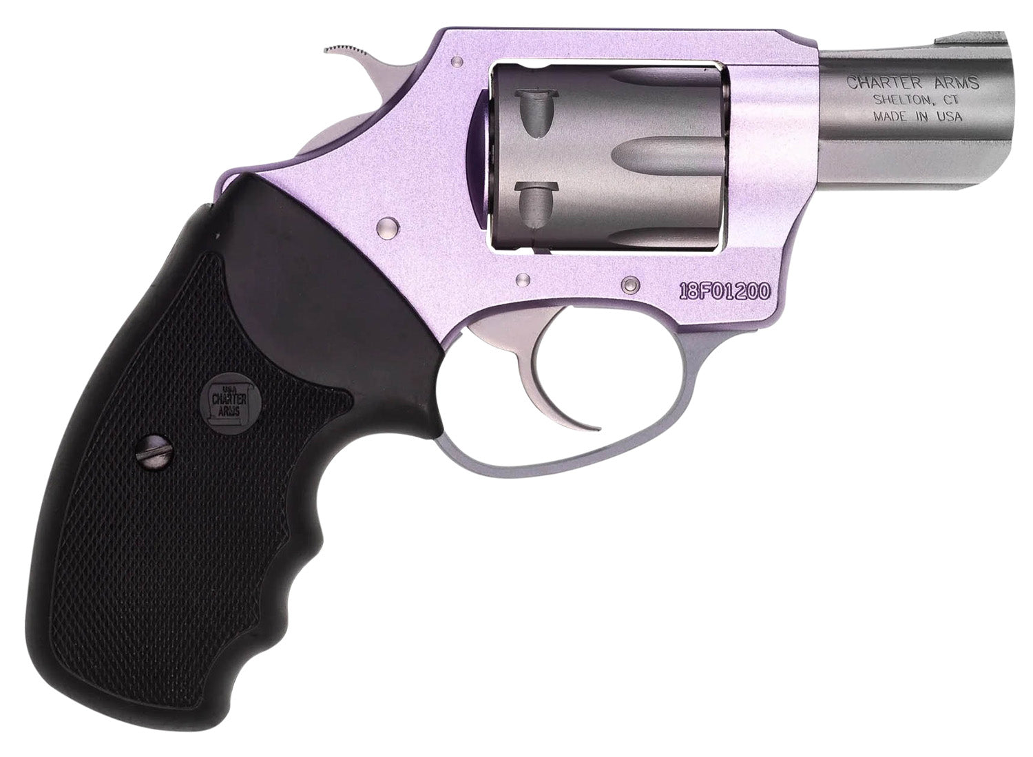 Charter Arms 52240 Pathfinder Lite Lavender Lady Small 22 LR, 8 Shot, 2" Matte Stainless Steel Barrel & Cylinder, Lavend