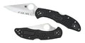 Spyderco C11SBK Delica 4  2.88" Folding Drop Point Serrated VG-10 SS Blade/Black  Textured FRN Handle Includes Pocket Cl