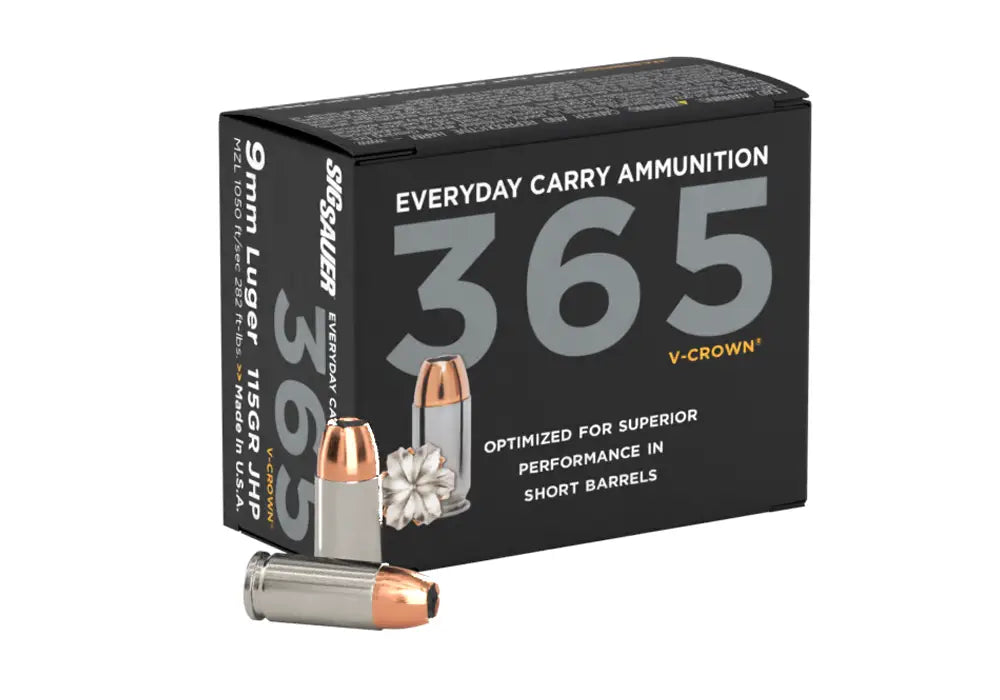 SIG SAUER V-CROWN 365 9MM 115GR ELTE VCRWN 20RD BX 200RD CASE