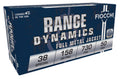 Fiocchi 38G Range Dynamics  38Special 158gr Full Metal Jacket 50 Per Box/20 Case