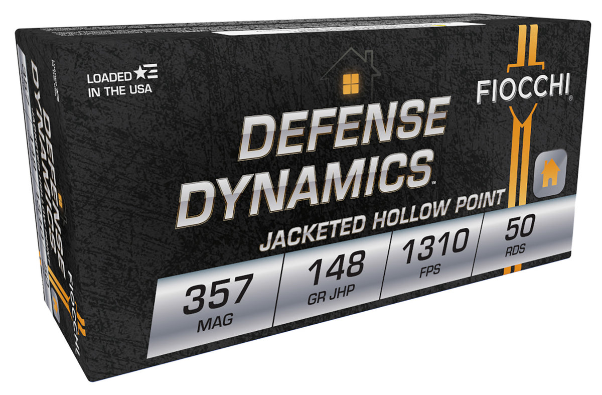 Fiocchi 357E Defense Dynamics  357Mag 148gr Jacketed Hollow Point 50 Per Box/20 Case